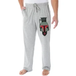 Star Wars Men's Boba Fett Helmet And Mythosaur Skull Banner Sleep Pajama Pants Grey -Comfa Wear Shop GUEST b28b6e6a 8fbc 4961 af1e 14e1efe53337