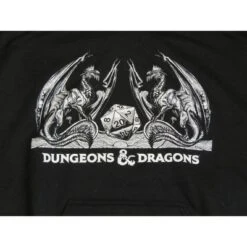 Dungeons & Dragons And Dice Black Graphic Hoodie