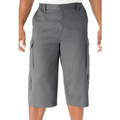 KingSize Men's Big & Tall 17" Side Elastic Cargo Shorts