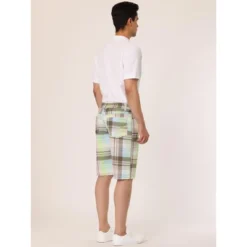 Lars Amadeus Men's Summer Plaid Shorts Slim Fit Flat Front Pattern Short Pants -Comfa Wear Shop GUEST b90cf4ca bb6f 4281 bea3 249959188d05