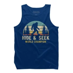 Men's Design By Humans Bigfoot - Hide And Seek World Champion By Clickbong Tank Top -Comfa Wear Shop GUEST b93d9731 cfbd 49fe 9c88 960e7b7bb3f6