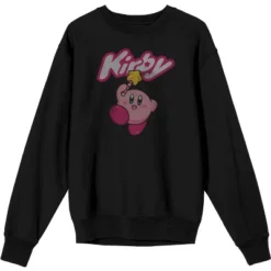 Kirby Vintage Character Logo Men's Black Graphic Long-Sleeve Tee Shirt -Comfa Wear Shop GUEST b99680cb e6a6 43e4 ab6f dbd4fd04a11e
