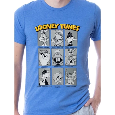 Looney Tunes Mens' Yearbook Superlative Characters Sleep Pajama Set Multicolored 1 Looney Tunes Mens' Yearbook Superlative Characters Sleep Pajama Set Multicolored