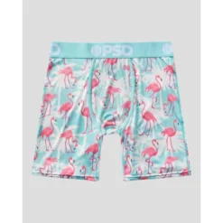 PSD Men's Flamingo Tropical Print Boxer Briefs 2pk - Pink/White/Light Aqua Blue