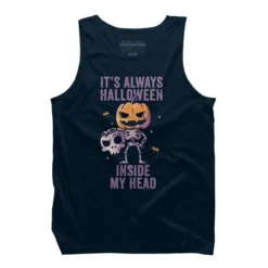 Men's Design By Humans It's Always Halloween Inside My Head Funny Cute Spooky By EduEly Tank Top -Comfa Wear Shop GUEST bdb9aea2 98a3 441d 9a12 305bed34e955