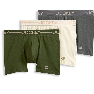 Jockey Men's Organic Cotton Stretch 4" Trunk - 3 Pack 3 Jockey Men's Organic Cotton Stretch 4" Trunk - 3 Pack - Image 3