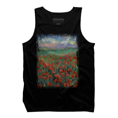 Men's Design By Humans POPPIES By Creese Tank Top 4 Men's Design By Humans POPPIES By Creese Tank Top - Image 4