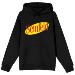 Seinfeld TV Sitcom Logo Men's Black Graphic Print Hooded Sweatshirt -Comfa Wear Shop GUEST c25a54bc c1f9 41e4 b9b3 1510e5c21bb5