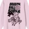 Dragon Ball Super Chibi Art Crew Neck Long Sleeve Cradle Pink Adult Tee