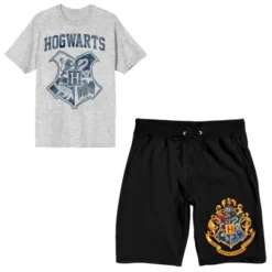 Harry Potter Hogwarts Crest Men's Short Sleeve Shirt & Sleep Shorts Set -Comfa Wear Shop GUEST c415fb22 95bd 4da0 9ccd 0530da43e7a9