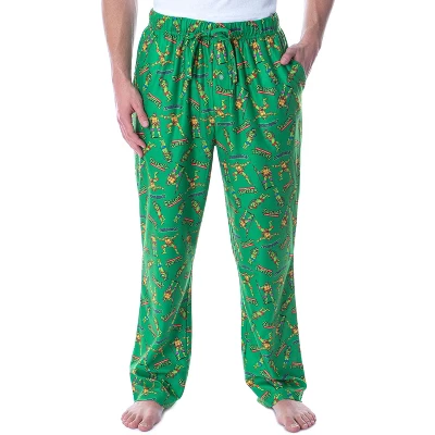 Nickelodeon Men's Teenage Mutant Ninja Turtles TMNT Loungewear Pajama Pants Green 4 Nickelodeon Men's Teenage Mutant Ninja Turtles TMNT Loungewear Pajama Pants Green - Image 4