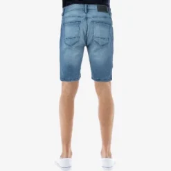 CULTURA Slim Jean Shorts For Men, Men's Stretch Casual Denim Shorts Modern Slim Fit