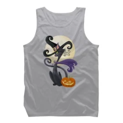 Men's Design By Humans Bewitching Black Halloween Kitty Cat By LittleBunnySunshine Tank Top -Comfa Wear Shop GUEST c7eadd60 2a3e 4f23 b8f9 bffea068ab01