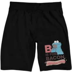 Sesame Street B Is For Bacon Men's Black Sleep Pajama Shorts -Comfa Wear Shop GUEST c88cc456 e396 46cf b20b e8ef83fee822