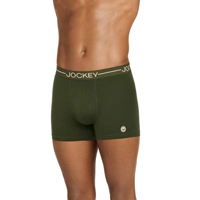 Jockey Men's Organic Cotton Stretch 4" Trunk - 3 Pack 1 Jockey Men's Organic Cotton Stretch 4" Trunk - 3 Pack