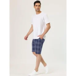 Lars Amadeus Men's Summer Plaid Slim Fit Flat Front Business Chino Shorts -Comfa Wear Shop GUEST ca481906 02b0 4a33 be04 88b83370feda