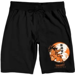 Dragon Ball Z Goku Kanji Men's Black Sleep Pajama Shorts -Comfa Wear Shop GUEST cafe7821 535b 469d b84c 43f5b1158395