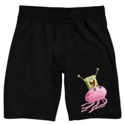 Spongebob Squarepants Jellyfish Men's Black Sleep Pajama Shorts -Comfa Wear Shop GUEST cc43850c a984 42aa bba4 8752c503b2b2