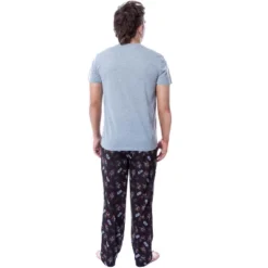 Star Wars Mens' Boba Fett Sleep Pajama Set Crewneck Shirt Pants Multicolored