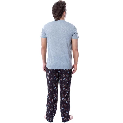 Star Wars Mens' Boba Fett Sleep Pajama Set Crewneck Shirt Pants Multicolored 1 Star Wars Mens' Boba Fett Sleep Pajama Set Crewneck Shirt Pants Multicolored
