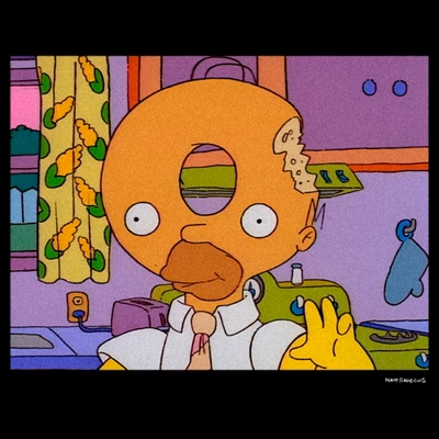 Men's The Simpsons Homer Donut Head Sweatshirt 1 Men's The Simpsons Homer Donut Head Sweatshirt