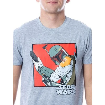 Star Wars Mens' Boba Fett Sleep Pajama Set Crewneck Shirt Pants Multicolored 2 Star Wars Mens' Boba Fett Sleep Pajama Set Crewneck Shirt Pants Multicolored - Image 2