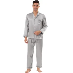 Lars Amadeus Men's Satin Pajama Sets Long Sleeve Loungewear Sleepwear V Neck Button Down Pjs Set -Comfa Wear Shop GUEST d3ea45f9 107a 4206 9fb3 ad24ff32affd