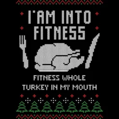 Men's Design By Humans Fitness Whole Turkey Ugly Christmas Sweater By Shirtpublic Tank Top