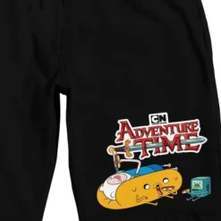 Warner Bros Adventure Time Jake Finn And BMO Men's Black Sleep Pajama Shorts