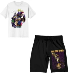 Jojo's Bizarre Adventure Golden Wind Men's Short Sleeve Shirt & Sleep Shorts Set -Comfa Wear Shop GUEST da9f63bf 7d50 4157 b9bb 29fc00089ca7