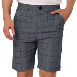 Lars Amadeus Men's Summer Plaid Shorts Slim Fit Flat Front Dress Checked Short Pants -Comfa Wear Shop GUEST dc847f4d 0618 499d a8af 33b5d89f4fda