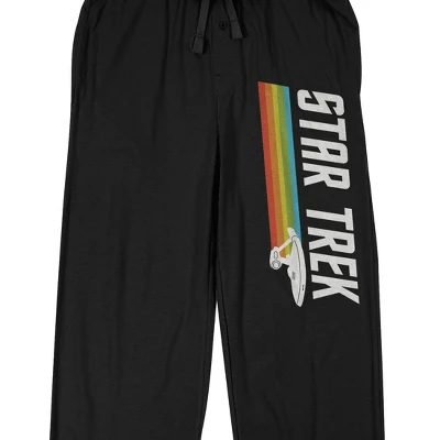 Star Trek Original Series Enterprise In Motion Men's Black Sleep Pajama Pants 1 Star Trek Original Series Enterprise In Motion Men's Black Sleep Pajama Pants
