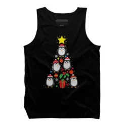 Men's Design By Humans Penguin Christmas Tree By NekoShop Tank Top -Comfa Wear Shop GUEST e0a3fb9f bc4a 4929 856d d2db49281fc3