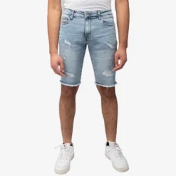 RAW X Men's Denim Shorts, Rips Distress Frayed Cut Off Slim Fit Jeans Short -Comfa Wear Shop GUEST e11e1358 cea8 4062 a662 2146a7144d61