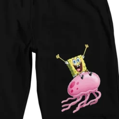 Spongebob Squarepants Jellyfish Men's Black Sleep Pajama Shorts