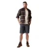 Wearfirst Men's Switchback Stretch Cotton-Nylon Zippered Cargo Short