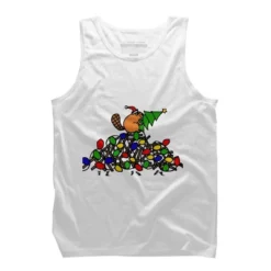 Men's Design By Humans Cool Christmas Beaver Dding Lights To Dam By SmileToday Tank Top -Comfa Wear Shop GUEST e4f5ecfd 624e 4a14 bc17 c176caedf537