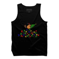 Men's Design By Humans Cool Christmas Beaver Dding Lights To Dam By SmileToday Tank Top -Comfa Wear Shop GUEST e65c1da1 133b 4024 93cf 900e7636eeb7