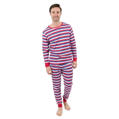 Leveret Mens Two Piece Cotton Striped Pajamas 3 Leveret Mens Two Piece Cotton Striped Pajamas - Image 3