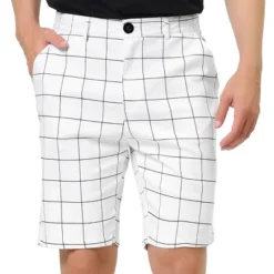 Lars Amadeus Men's Summer Plaid Shorts Slim Fit Flat Front Dress Checked Short Pants -Comfa Wear Shop GUEST ec36831d ab4e 41b6 b638 0995156926a8