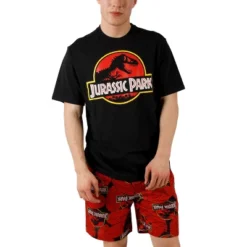 Jurassic Park Logo Men's Crew Neck Short Sleeve Tee & Lounge Shorts Combo Set 9 Jurassic Park Logo Men's Crew Neck Short Sleeve Tee & Lounge Shorts Combo Set -Comfa Wear Shop GUEST ecd87b44 8809 452c 811f b312352bd18b