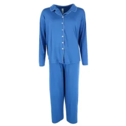 PJ Couture Women's Plus Size Notch Collar Long Pajama Set -Comfa Wear Shop GUEST ee0508e1 23ca 4fc8 983a cc53972d7019