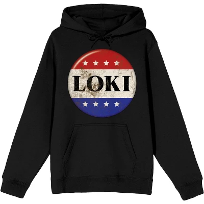 Marvel Red White And Blue Loki Button Men's Black Graphic Packaged Hoodie 7 Marvel Red White And Blue Loki Button Men's Black Graphic Packaged Hoodie - Image 7