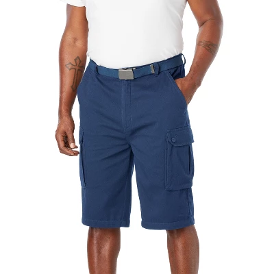 KingSize Men's Big & Tall 12" Side Elastic Cargo Short With Twill Belt 8 KingSize Men's Big & Tall 12" Side Elastic Cargo Short With Twill Belt - Image 8