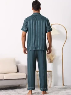 Cheibear Men Striped Satin Button Down Short Sleeve Long Pants Pajama Set 8 Cheibear Men Striped Satin Button Down Short Sleeve Long Pants Pajama Set -Comfa Wear Shop GUEST f7c73fa5 906e 480c bb1d 44cb78863704