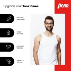 Penn Men's Modern Fit Tank Tops 4-Pack Of Breathable, Tagless, Comfortable Cotton T-Shirts -Comfa Wear Shop GUEST f7fc76a3 30c8 4215 b8f4 91c52af987e0
