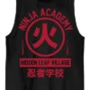 Naruto Shippuden Ninja Academy Crew Neck Sleeveless Men's Black Tank Top