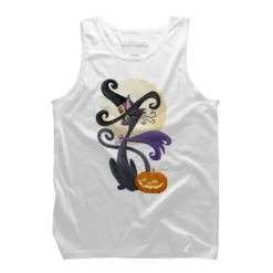 Men's Design By Humans Bewitching Black Halloween Kitty Cat By LittleBunnySunshine Tank Top -Comfa Wear Shop GUEST fd64becc 74e7 4f0b 8f37 a29fee7e950f