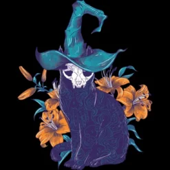 Men's Design By Humans Spooky Cat By Jess1586 Tank Top